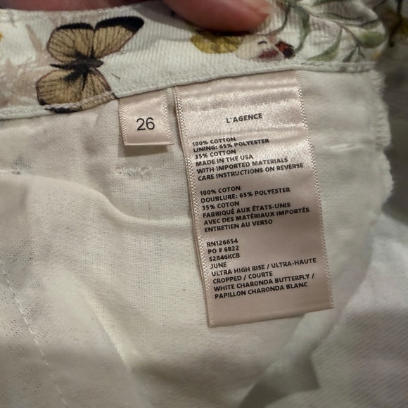 L'AGENCE June Butterfly Print Stovepipe Jeans - Picture 6 of 6